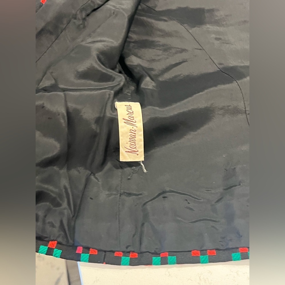 Adele Simpson Jacket Geometric Pattern Of Red And… - image 6